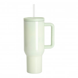  Edelstahl-Thermobecher mit Deckel und Trinkhalm 